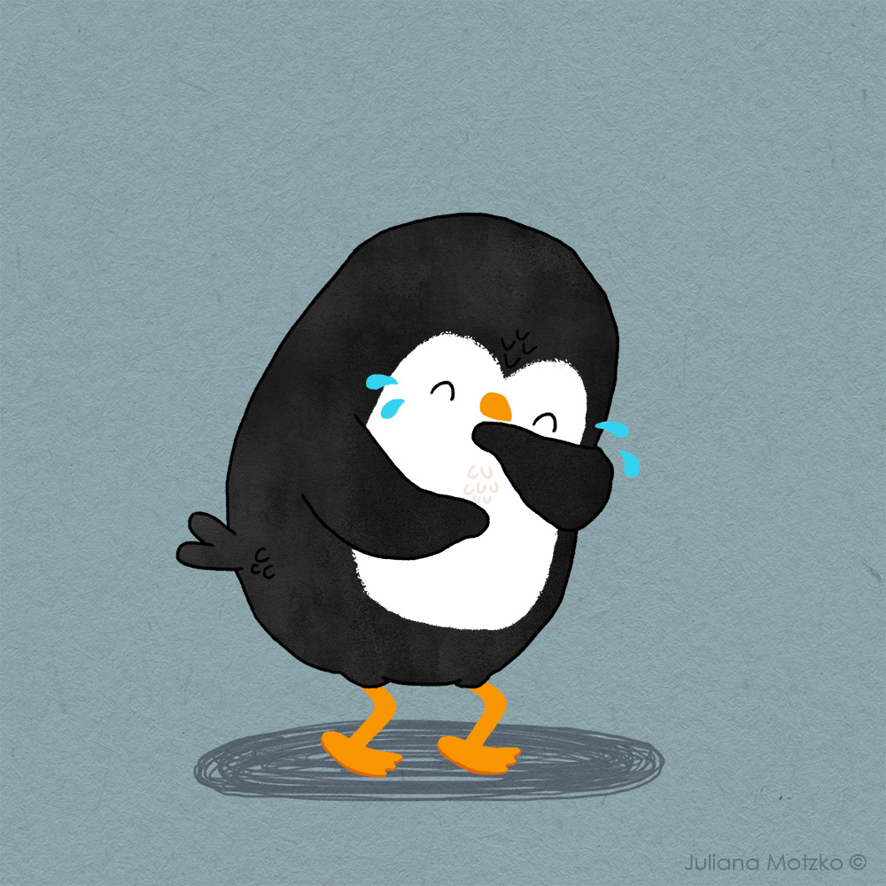 penguins_family's tweet photo. Crying of laughter ๐ง๐
#ThePenguinsFamily #cryingoflaughter #funny #humour #cute #characterdesign #kidlitart #kidlitartist #kidspublishing #kidsbooks #childrenspublishing #childrenillustration #illustration #JulianaMotzko https://t.co/3o54HhZNCo
