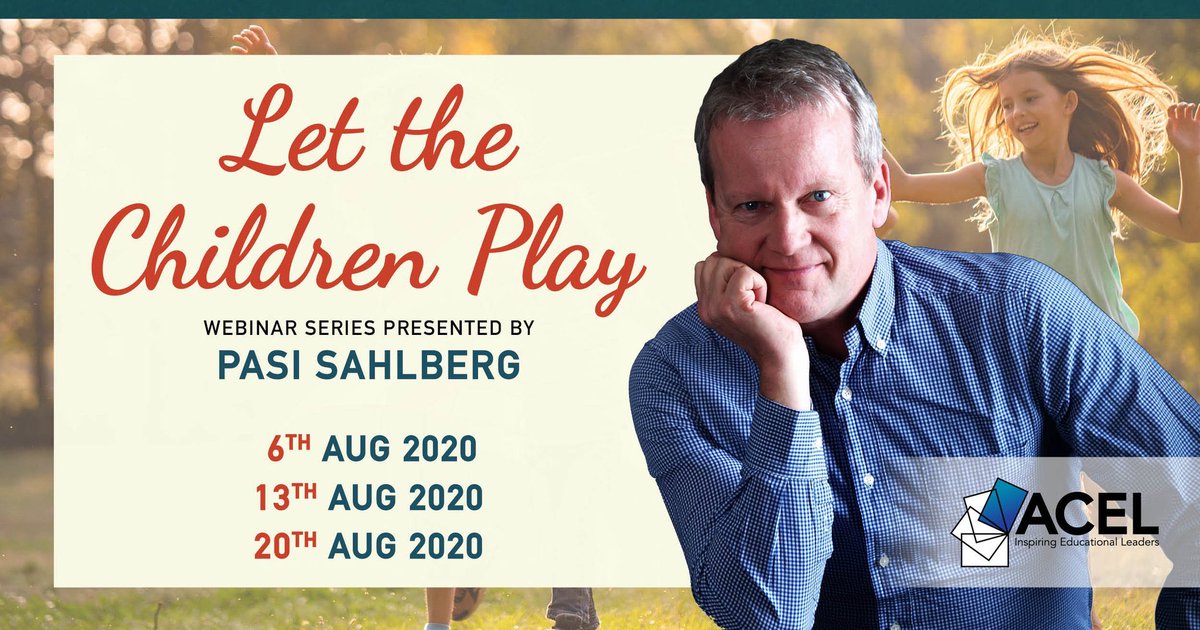 GameChangersPC's tweet photo. The @acelaustralia are presenting a new  webinar series from @pasi_sahlberg - "Let the Children Play": https://t.co/FidQYV6KM6

Pasi features in Series Two | Episode Two of the #GameChangers 🎧 podcast - out this Thursday. #aSft https://t.co/6MMM7JkJm8