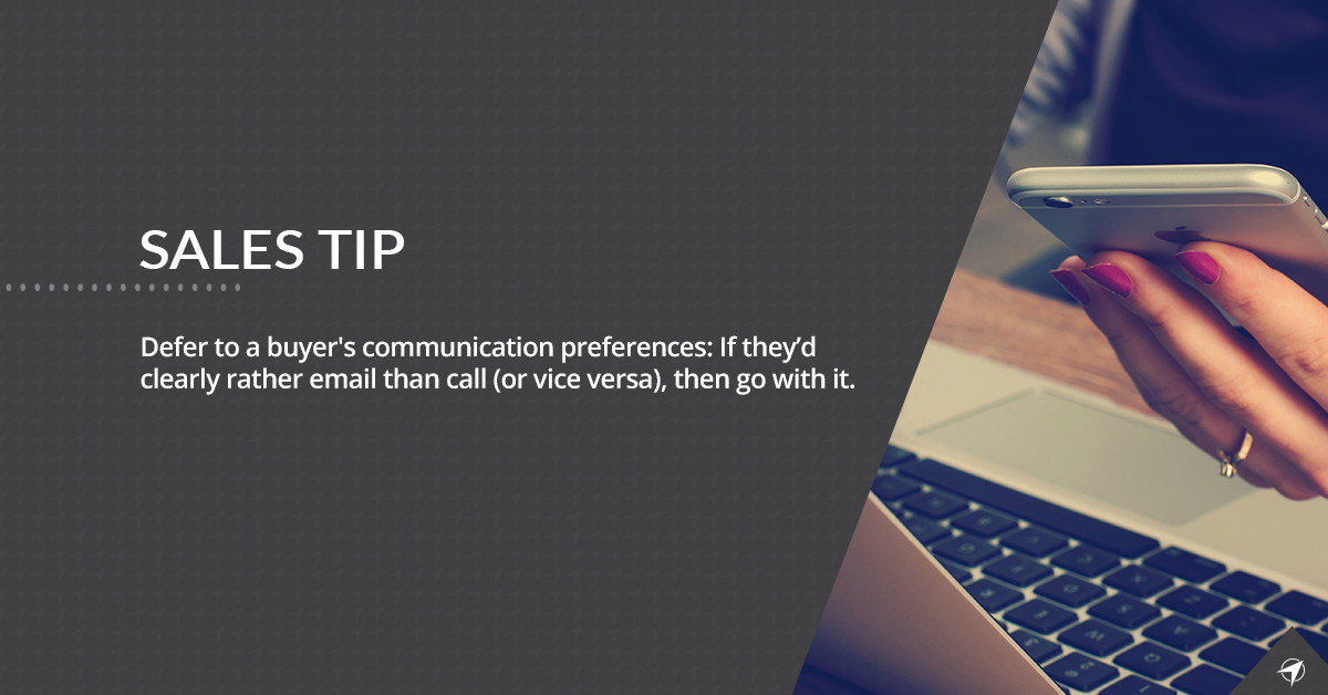 If you like to initiate contact with a prospect with a phone call, always send a follow-up email after you leave a voicemail. This gives your prospect an easier way to respond if email is their preference.

#salestips #salestraining #businessdevelopment