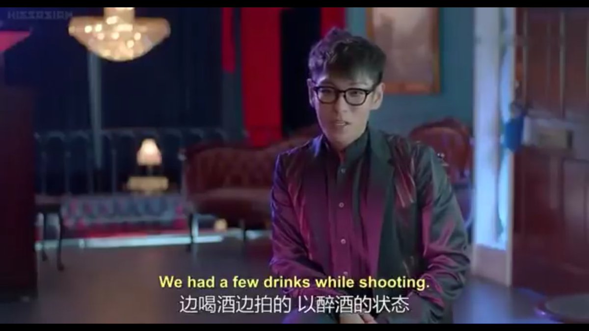 will your fave ever drink while filming a music video? NO. Only Bigbang because Bigbang has TOP, the same TOP that will never show any part of his body even if he's swimming