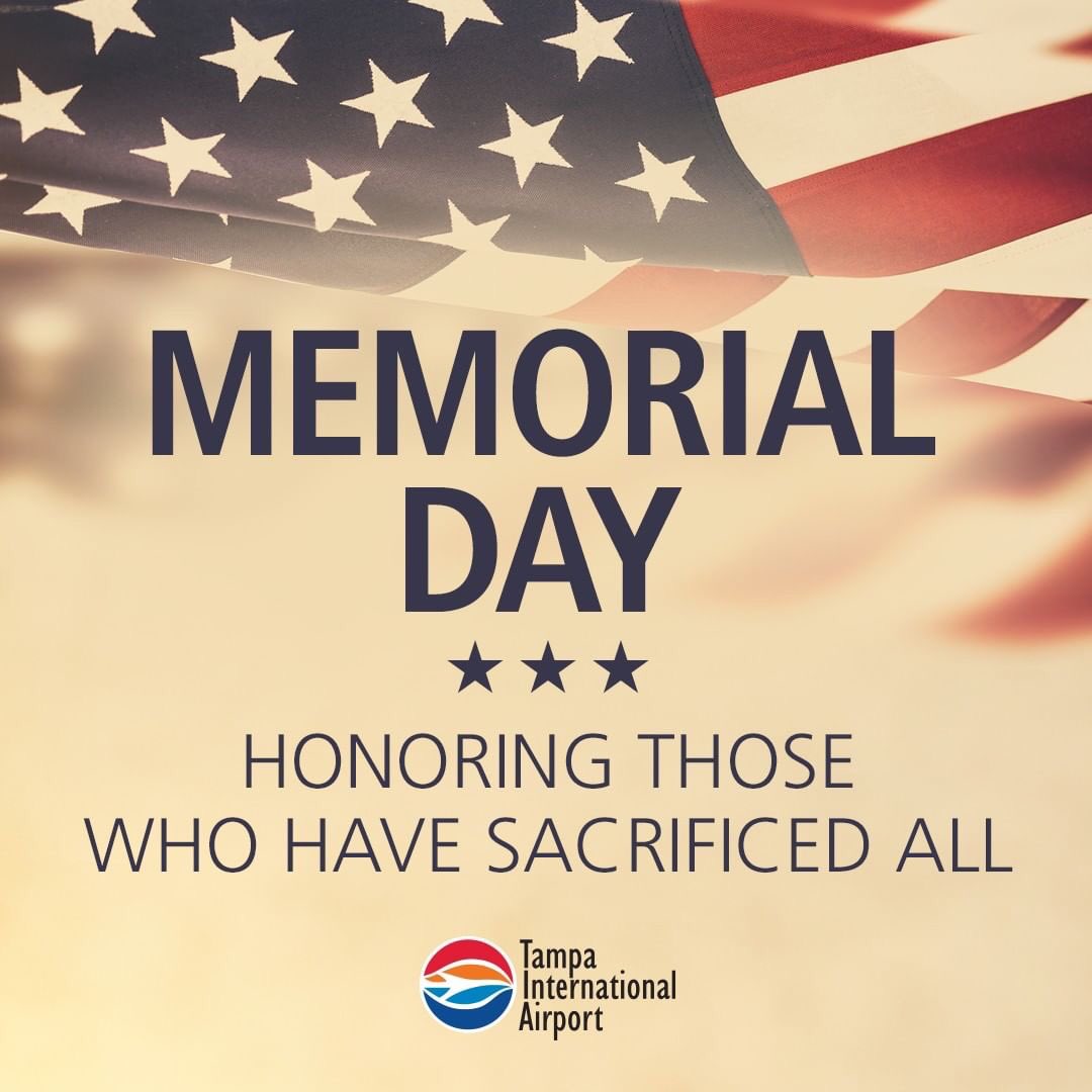 FlyTPA's tweet photo. Today, we honor the brave heroes who made the ultimate sacrifice. 🇺🇸 💜 https://t.co/riScaFct7q