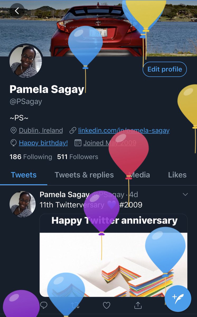 PSagay's tweet photo. I got my own balloons today. Happy Birthday to me 🥳🥳🥳 Thankful for all the love... https://t.co/ItpbZOcybu