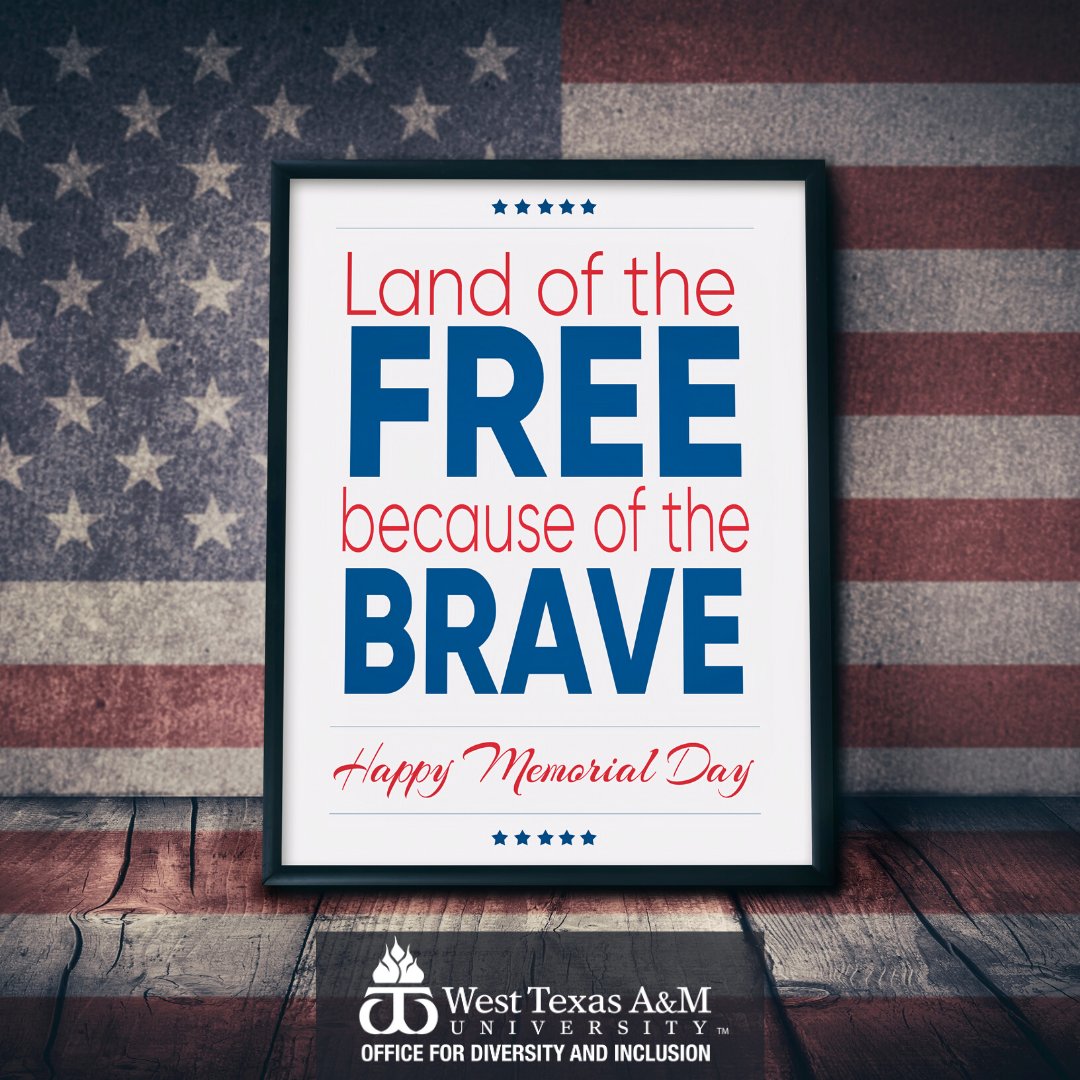 WT_OEC's tweet photo. Today is Memorial Day, a federal holiday in the United States for honoring and mourning the military personnel who had died while serving in the United States Armed Forces. #IMatterWT #MemorialDay https://t.co/v6wLScVXu1