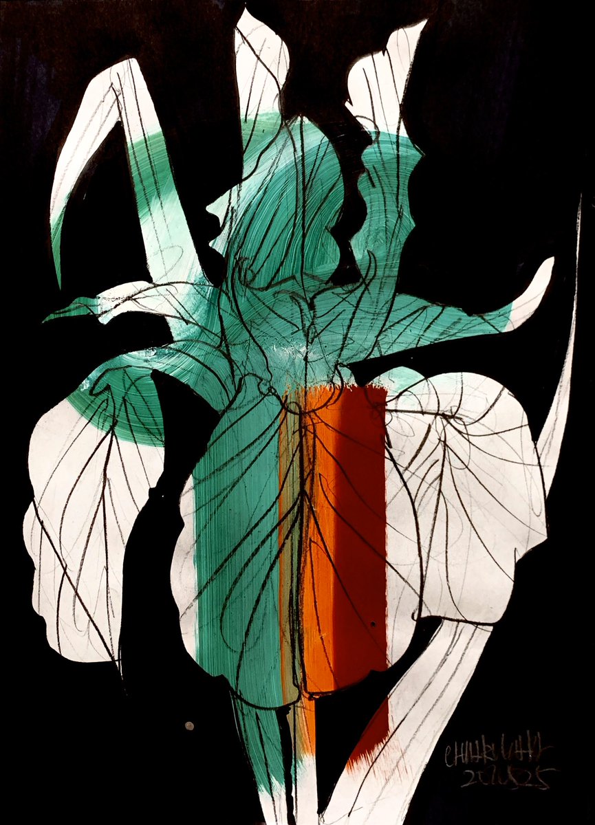 本画の油彩と日々の筋トレの為に毎日描いている #5分間ドローイング