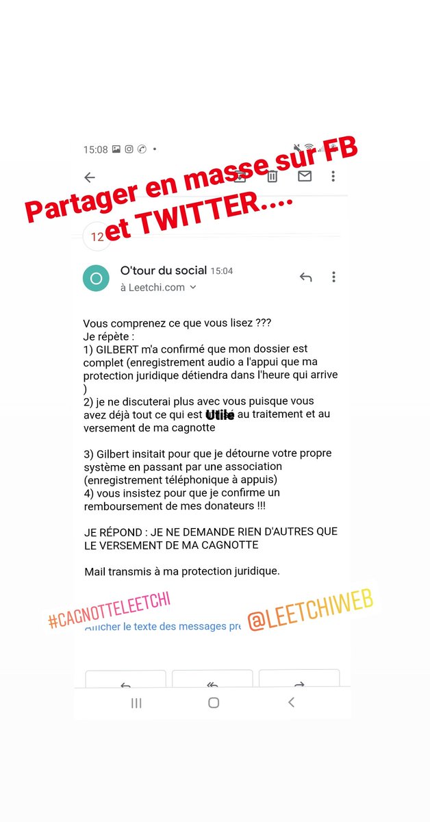 groupeleetchi's tweet photo. Suite 
@Leetchiweb @60millions @alix_poulet @BFMTV @franceinter @dgccrf @gouvernementFR @CreditMutuel @cmarkea @RTLtv @20Minutes @protection_juri https://t.co/TU4O860dRK