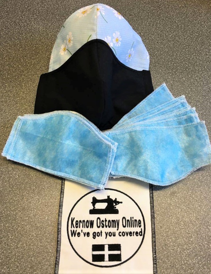 LHBodybeautiful's tweet photo. couple of my open back masks with filters made and supplied #facemask #facecovering #kernowostomyonline #protectyourself #protectthenhs ©Kernow Ostomy Online https://t.co/9HGn4lbaXg