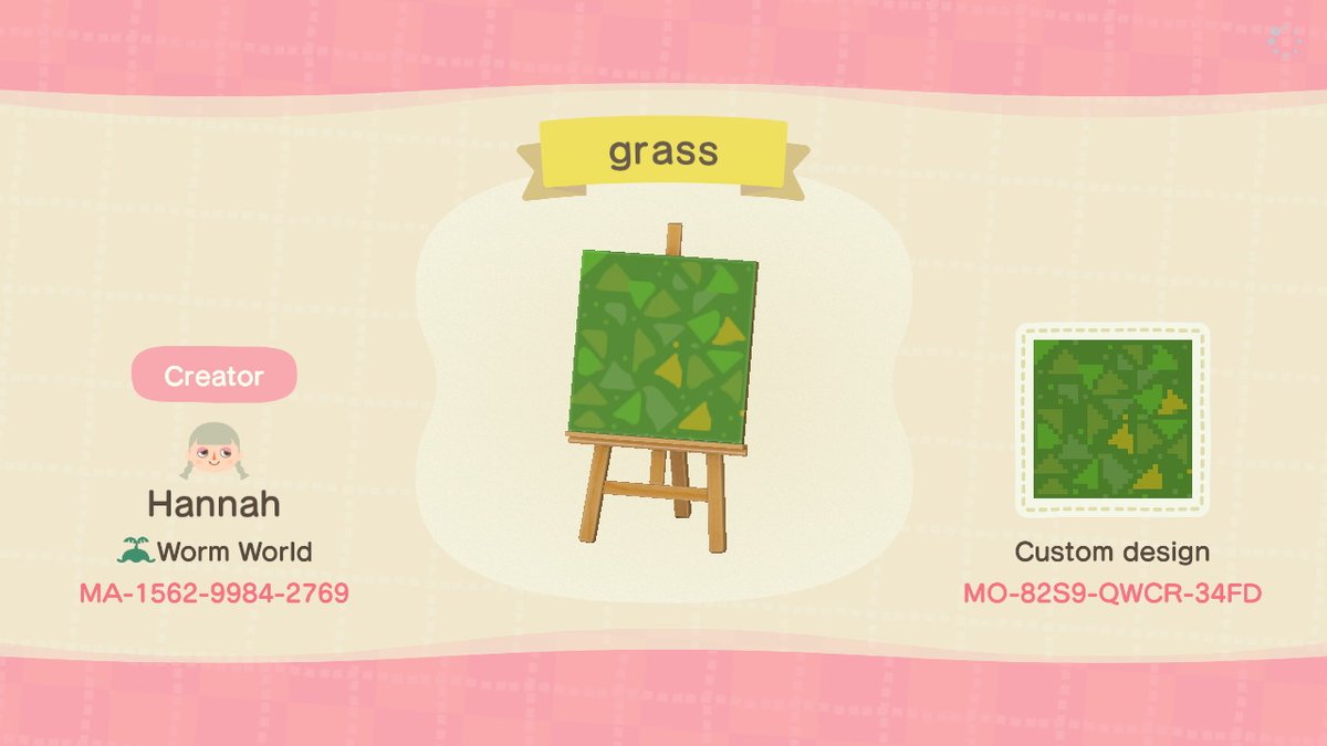 hchokanson1's tweet photo. Grass print 
 #AnimalCrossing #ACNH #NintendoSwitch https://t.co/WcCKJjQenp