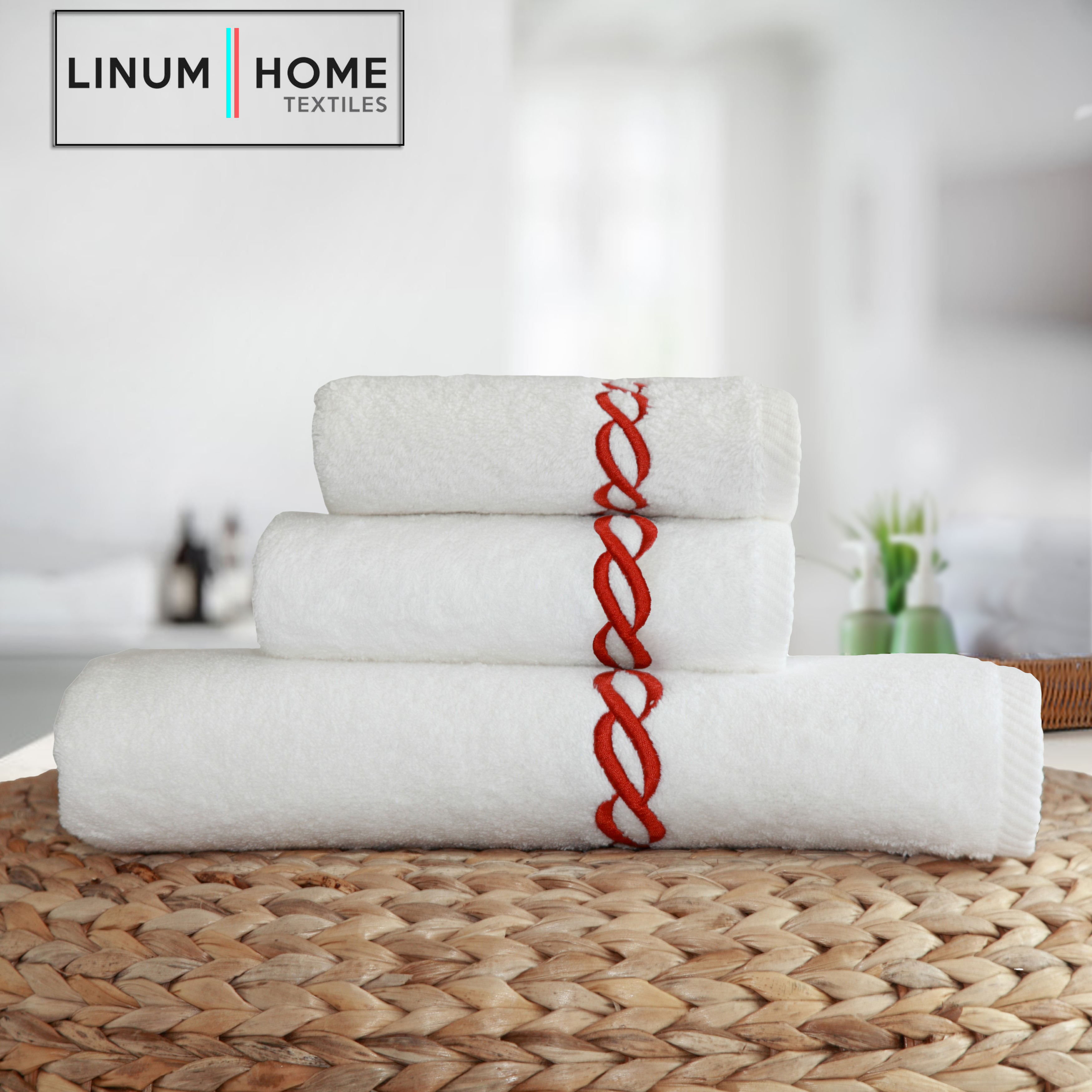 Linum Home Textiles Soft Twist 3 Piece Towel Set White