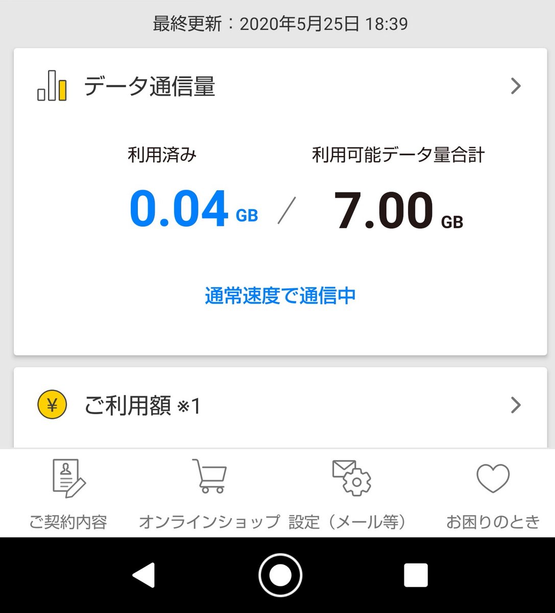 目安 量 データ 通信