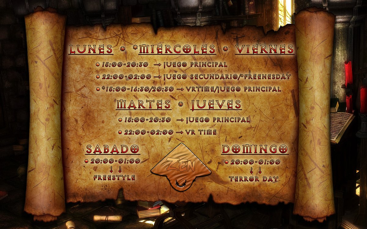 Zenmetsu23's tweet photo. 📅Horario Semanal2.0📅
➡️Lunes+Viernes: Juego Principal y luego Secundario cualquiera
➡️Miércoles: #VRTime + Juego Principal y luego por la noche #Freenesday
➡️Martes+Jueves: Juego Principal y luego #VRTime
➡️Sábado: Día #FreeStyle for whatever I want
➡️Domingo del Terror https://t.co/oFJkVpi1bX