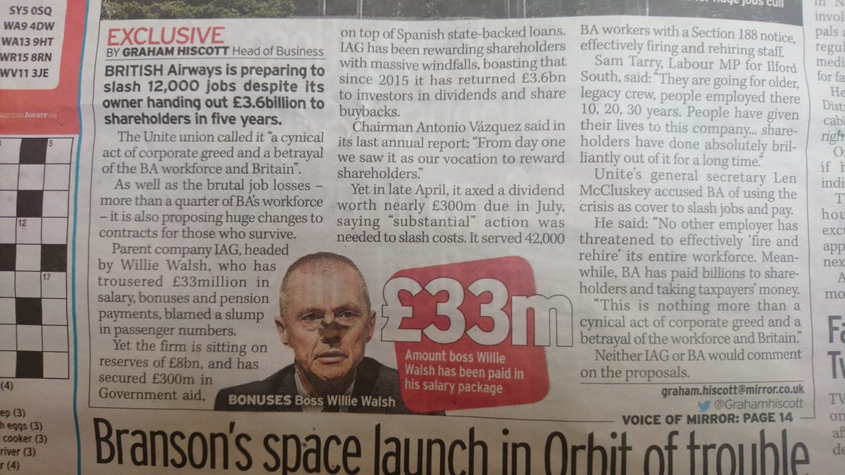 barneyloades's tweet photo. @british_airways it’s shocking to believe you can treat your loyal employees like this then to try to use an international pandemic to hide the fact is unbelievable hopefully supportive politicians unions and the general public can shame you into rethinking #bebtrayal  #shameonBA https://t.co/fbx4t94fA4