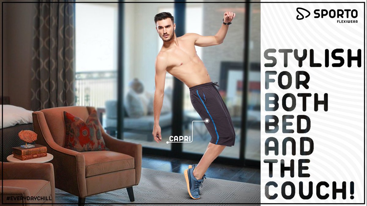 SportobyMacho's tweet photo. Capris perfect for you to binge watch on your bed or couch! π
Shop for your #PartnerInComfort here >> https://t.co/6tFzYpa56Q! π
#SportoRed #Athleisure #Flexiwear #Collection #Tshirts #Gymvests #Capri #Boxers #Joggers #Trackpants https://t.co/0fnX0pyiQW