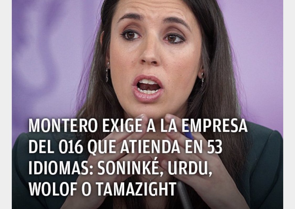 Sigridmdrd's tweet photo. A ella solo le ha bastado un idioma, para llegar donde esta y que le den un Ministerio. La igualdad, no es la misma para todos, todas, todes y bla bla...
#LaLuchaObrera ✊🏻💰 #SolasYBorrachas y algunas #colocadas 👇🏻
#EstafaPolitica
#SalimosMasPobres
#SalimosMasAsqueados https://t.co/PeM1dYVcEw