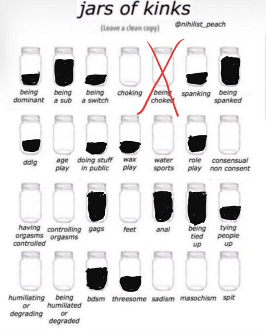 Jar of kinks you say? Hehe well I have alot more kinks than this just not many on here. The jars are<a href="/tag/free"class="tags"><span>#free</span></a><a href="/tag/boobs"class="tags"><span>#boobs</span></a><a href="/tag/onlyfans"class="tags"><span>#onlyfans</span></a>