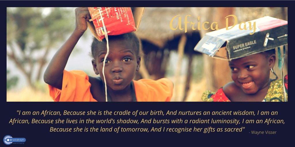 Happy Africa Day!
Together we can create the Africa we always dreamed of.
Nkosi sikelel' Afrika, Maluphakanyisw' uphondo lwayo. 
#AfricaDay2020 #TheAfricaWeWant #BetterAfricaBetterWorld #AfricaResponds