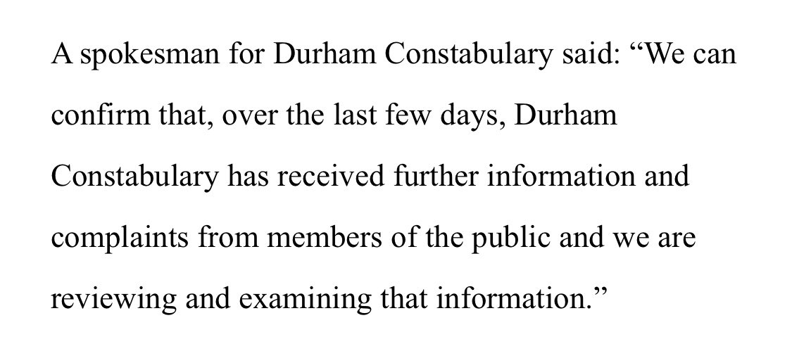 New statement from <a href="/DurhamPolice/">Durham Constabulary</a> this afternoon as the county’s acting PCC asks for the force to investigate whether #dominiccummings broke the law