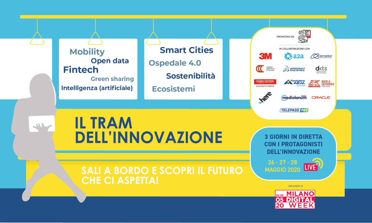 gruppo_a2a's tweet photo. A2A è partner dell’iniziativa “Tram dell’Innovazione”, in programma dal 26 al 28 Maggio, all’interno dell’evento @MI_DigitalWeek. Il progetto è promosso dall’Associazione @womentech. Consulta il programma completo: https://t.co/iXcsfttgLf https://t.co/54rXYQpm97