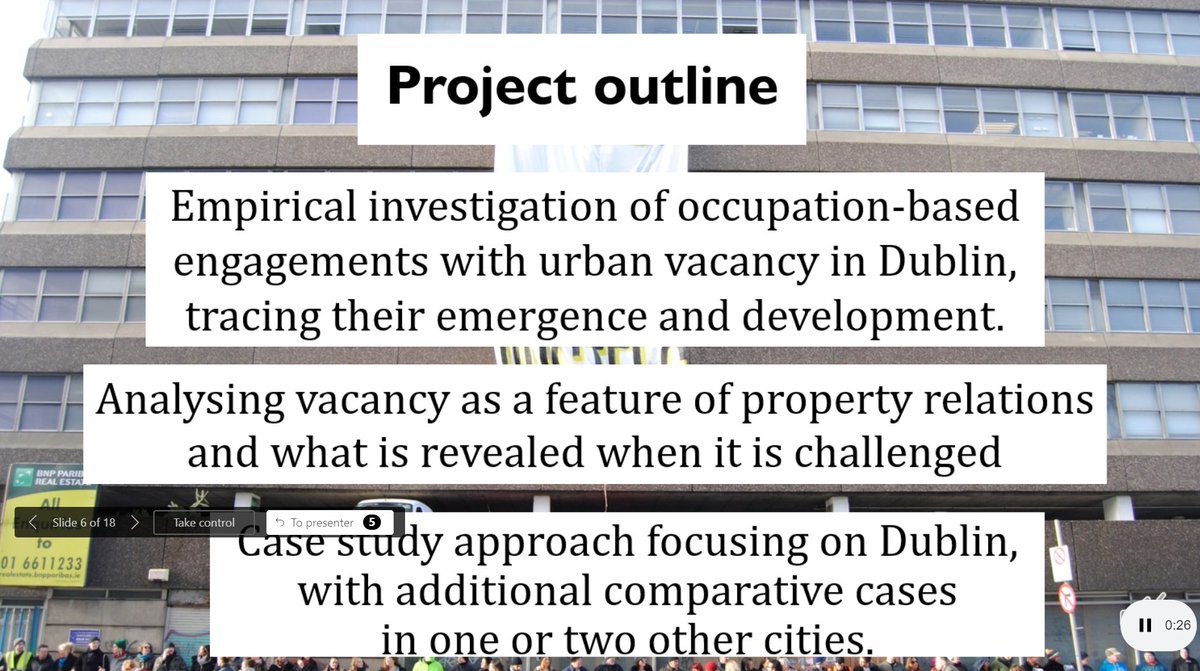 Tommy's research takes a genealogical approach to housing activist occupation of vacant spaces - he's interested in how occupation-based strategies engage with urban vacant spaces and how they can contribute to understandings of vacancy in the capitalist city.