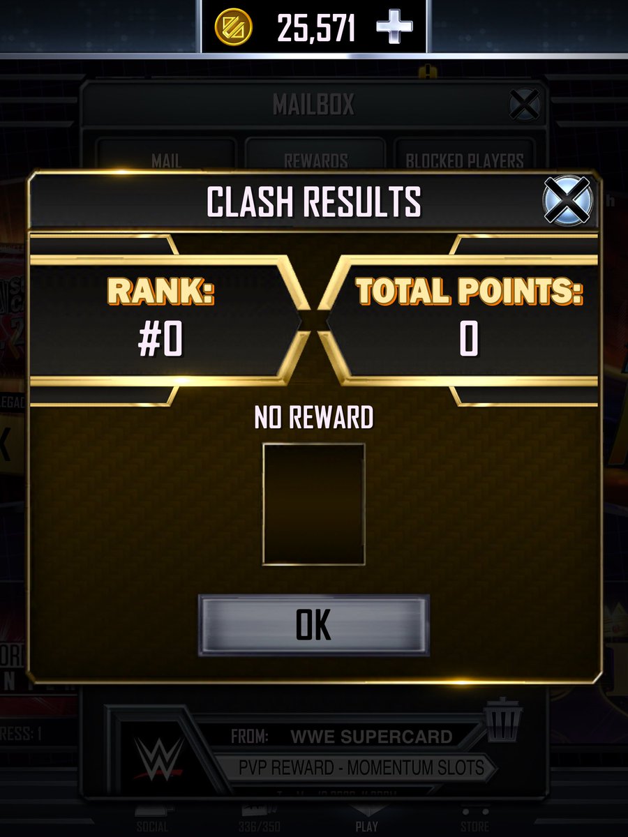 Daemonhunt2's tweet image. Thanks for that @WWESuperCard finished 1164 place wtf is going on