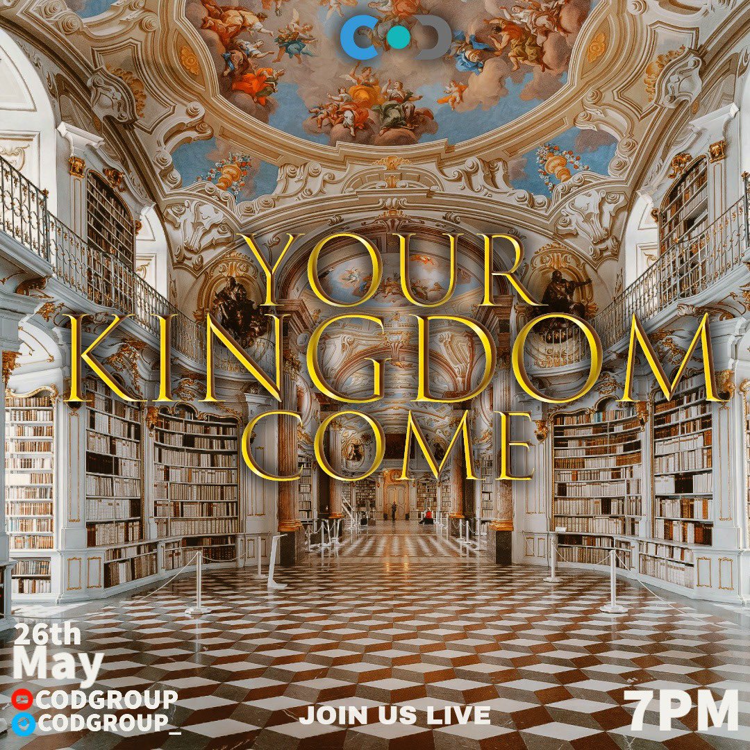 wealthfamily_'s tweet photo. Special Announcement!
We present to you an Online Service with us titled “Your Kingdom Come”.
Date: 26/05/2020
Time: 7PM
Tune in via the handles below:
Youtube: CODGroup
Periscope: @CODGroup_
#CODGroup #COD #SPACNation https://t.co/um2Pq00GkU