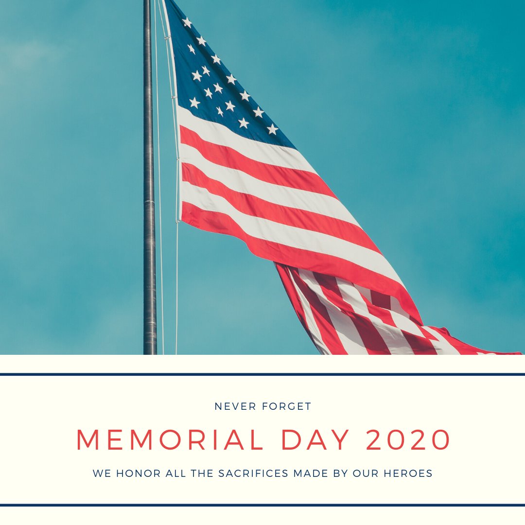 ScalableRisk's tweet photo. SRS salutes the #heroes who made the ultimate sacrifice so we could enjoy our freedoms. 
#MemorialDay2020 #Veterans #NeverForget https://t.co/B09ADFeM5I