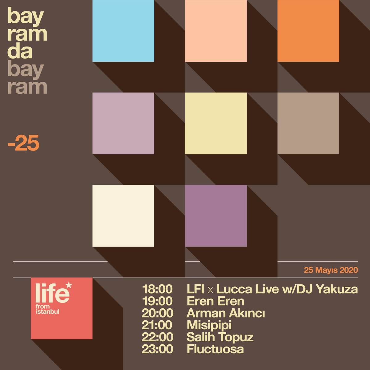 Bu akşam Life From İstanbul Youtube kanalında ! 
<a href="/Lucca_Style/">Lucca Bebek</a> 
<a href="/djyakuza/">DJ YAKUZA</a> 
<a href="/ARMANQRTACHURE/">Arman AKINCI</a> 
<a href="/eren_eren/">Eren Eren</a> 
#fluctuosa 
#salihtopuz
#misipipi