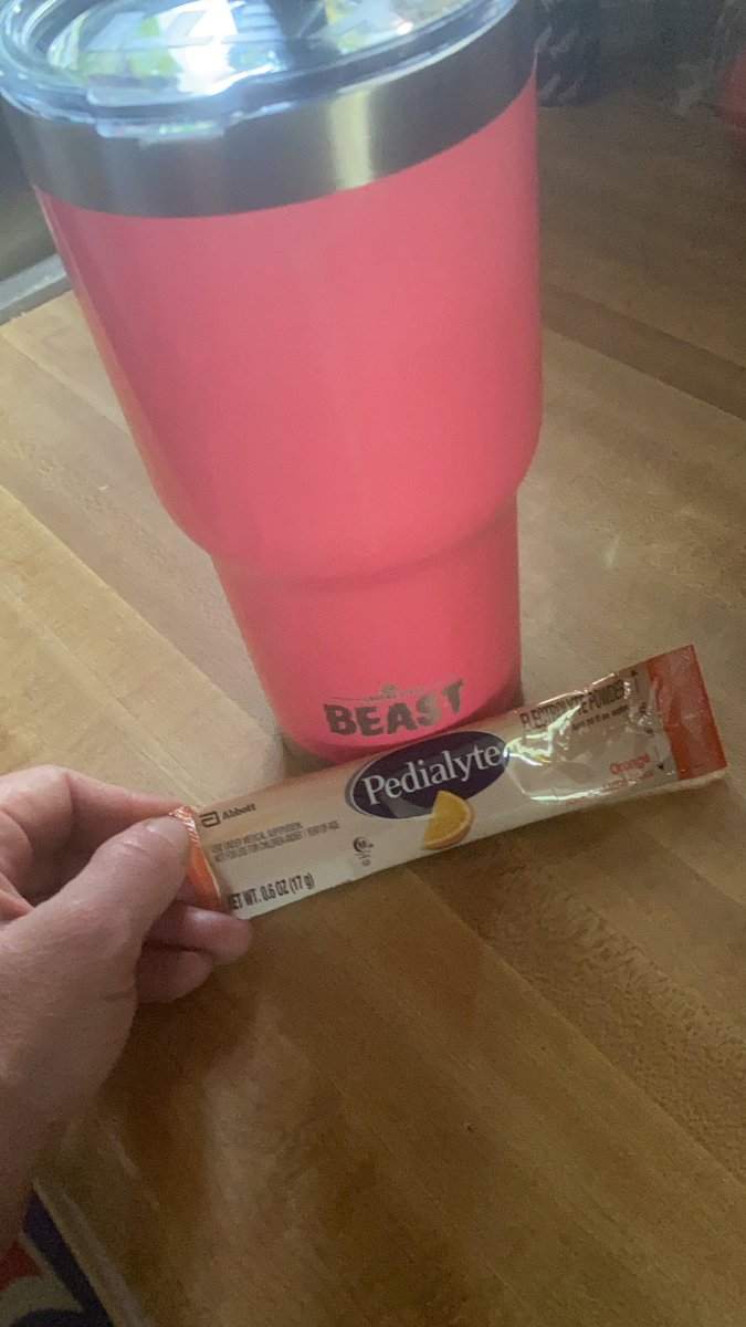 How I start every morning @pedialyte #refuel #powerup #notjustforbabies