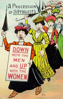 They argued that there was absolutely no reason to give women the vote because, even when facing death, men will always put women first. Women should be grateful for the sacrifice men make for them.They cited Titanic as the example