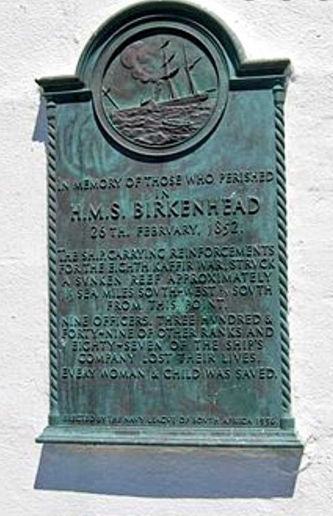 When the ship went down within 20 minutes, more than 400 men drowned in the water or were eaten by the great white sharks.The lifeboats survived and the legend of the "Birkenhead Drill" was born.Prioritising women and children first in maritime disasters.