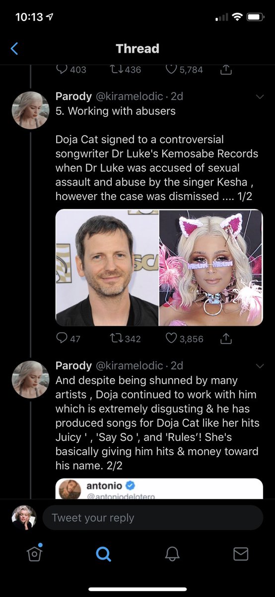 Oh nevermind the other thread did mention Dr. Luke... but either way new artists don’t choose their producers their record labels do so again that’s dumb