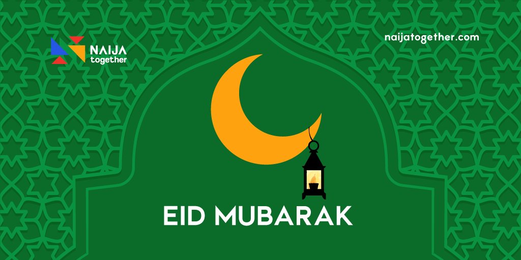 naija_together's tweet photo. #HappyEid everyone! Let us seek strength and positivity  to fight the pandemic from the almighty on the blessed occasion of Eid! 🙏
United we can! #TogetherFor9ja #Nigeria https://t.co/5Jxmacfn6D