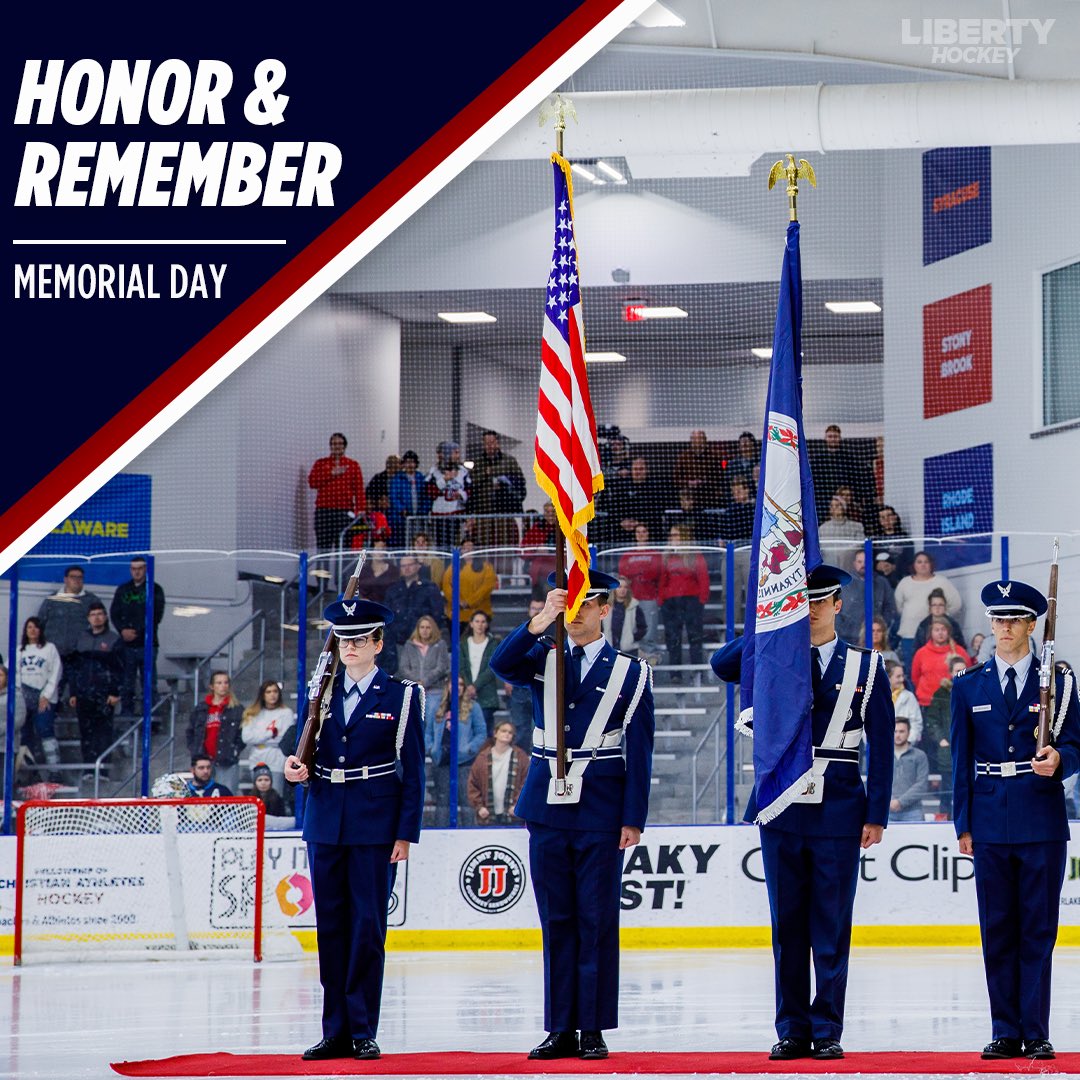 LibertyHockey's tweet photo. Today we honor and remember those who have given the ultimate sacrifice for our freedom🇺🇸 #memorialday https://t.co/UsYpCVmrT2