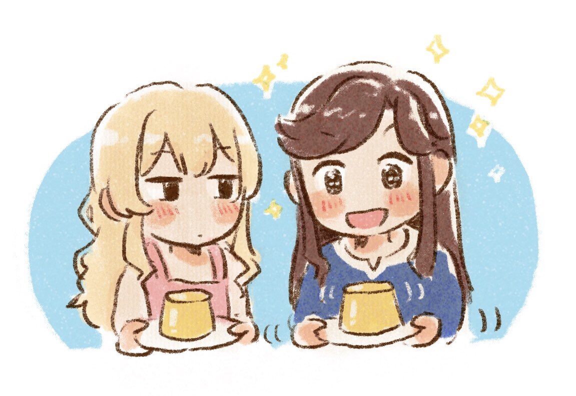 「ぷるぷるプリン(((?))) 」|もりやま🐥牛乳ぷりんのイラスト