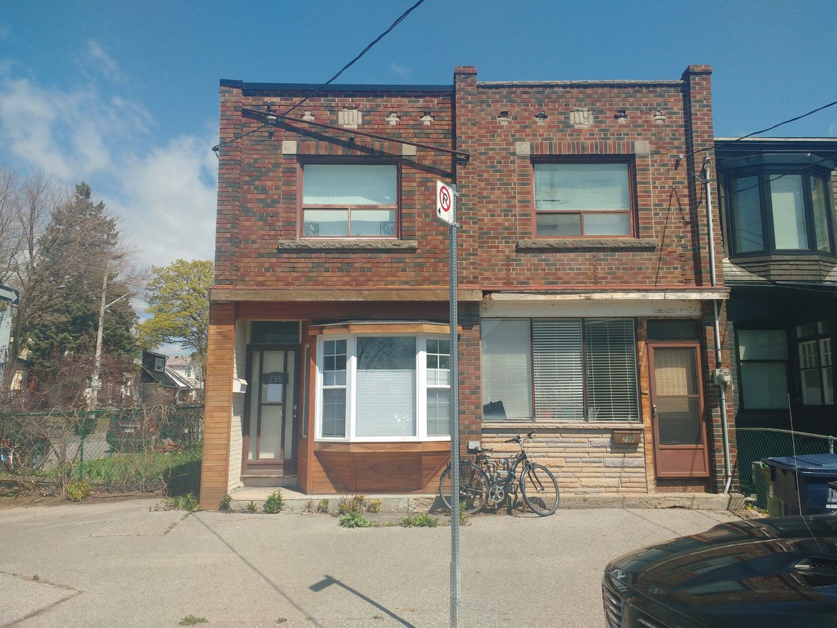 Some of the clues to a former corner shop:- angled corner door, or recessed door- boxy build (flat roof, no porch, door flush to ground)- paved over front yard- full-width front windowMore here:  http://spacing.ca/toronto/2020/05/25/reid-spotting-and-reviving-the-neighbourhood-corner-commercial-building/