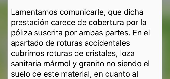 RociAlhambra's tweet photo. Ojo !   Si estáis pensando contratar con @seguroscaser no cubre los suelos !!! A no ser que los tuyos sean de mármol o granito. #sinverguenzas https://t.co/JAVfMh1zx5