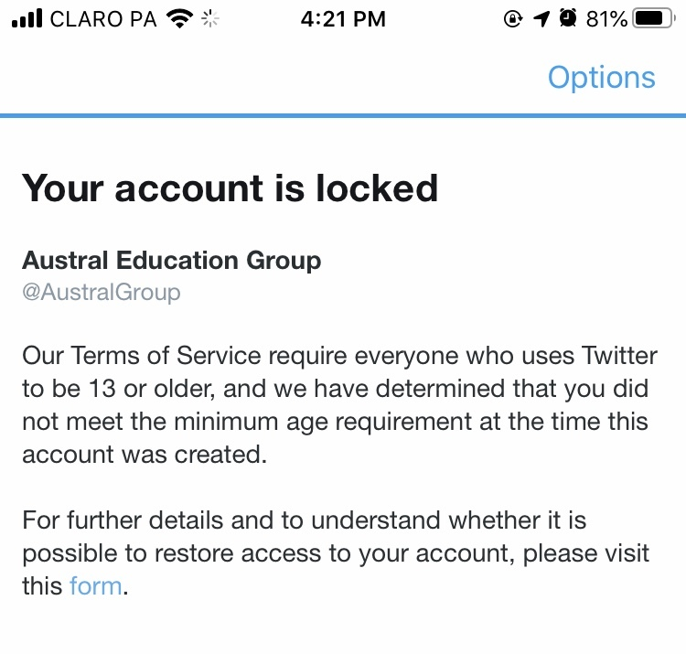 shaunshef's tweet photo. @TwitterSupport - our company account @AustralGroup has been blocked. PLEASE reinstate it asap. We have sent multiple requests. Thank you! https://t.co/lNb80ANudj