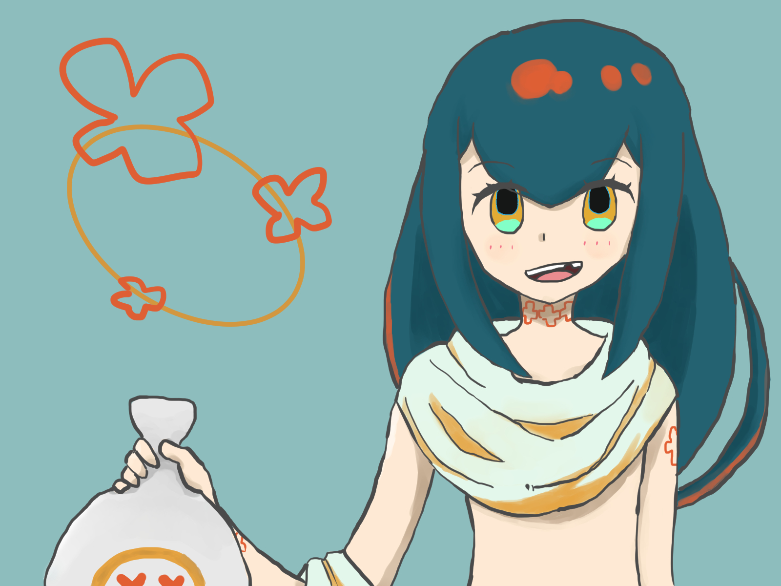 ゆうき しろう P N 刀語 だいぶ前に下描きして放置していたけど ようやく完成させた 刀語の彼我木輪廻です