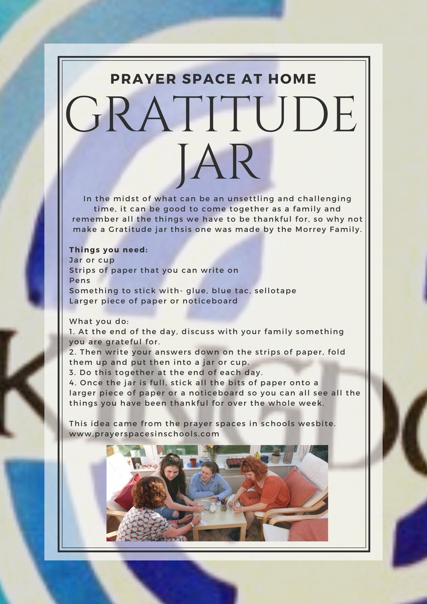 Thy Kingdom Come  in the unsettling times on our journey, it can be good to stop and simply remember of all the things we are grateful for. The Morrey Family have a Gratitude jar, which we're thinking is a good thing to make room for in our rucksack... 🙏🎒
<a href="/thykingdom_come/">Thy Kingdom Come</a>