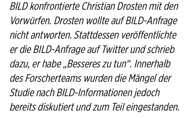 aurban's tweet photo. Es war abzusehen. Dass @BILD jetzt den Tweet von #Drosten derart verwendet und verdreht, ist mies. 

Er hat nicht einfach so „Besseres“ zu tun gehabt, sondern sah keinen Sinn, innerhalb einer Stunde (!) fundiert zu antworten. 

Das ist eine schädliche Kampagne. https://t.co/1KS0PuAaMy