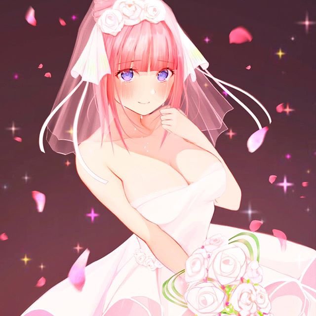 GARIさんがTwitterに投稿した中野二乃(五等分の花嫁)のイラスト。