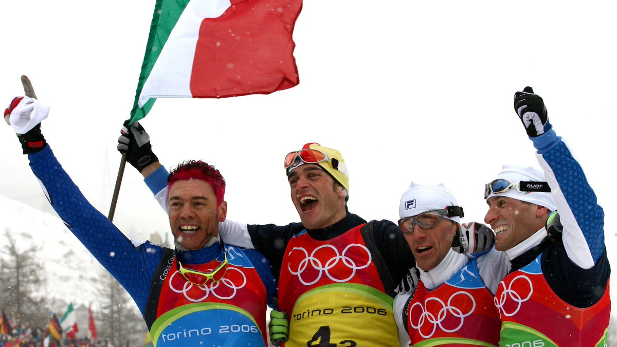 Il capolavoro dei Fab Four. 💚🤍❤️

Con una prova di squadra esaltante Fulvio Valbusa, Giorgio Di Centa, Pietro Piller Cottrer e Cristian Zorzi trionfano davanti al pubblico di casa nella staffetta 4x10 km delle Olimpiadi di #Torino2006. 🥇

#CrossCountrySkiing <a href="/Fisiofficial/">Fisiofficial</a>