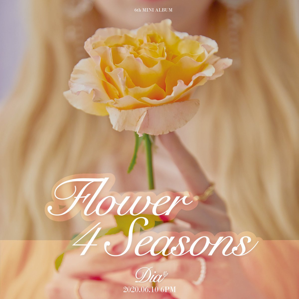 dia_official's tweet photo. [📣]
⠀
🌸DIA 6th MINI ALBUM🌸
'Flower 4 Seasons' 2020.06.10 6PM
⠀
#다이아 #DIA
#Flower_4_Seasons #COMEBACK #20200610_6PM
#COMINGSOON https://t.co/7ke4Xe4Qay