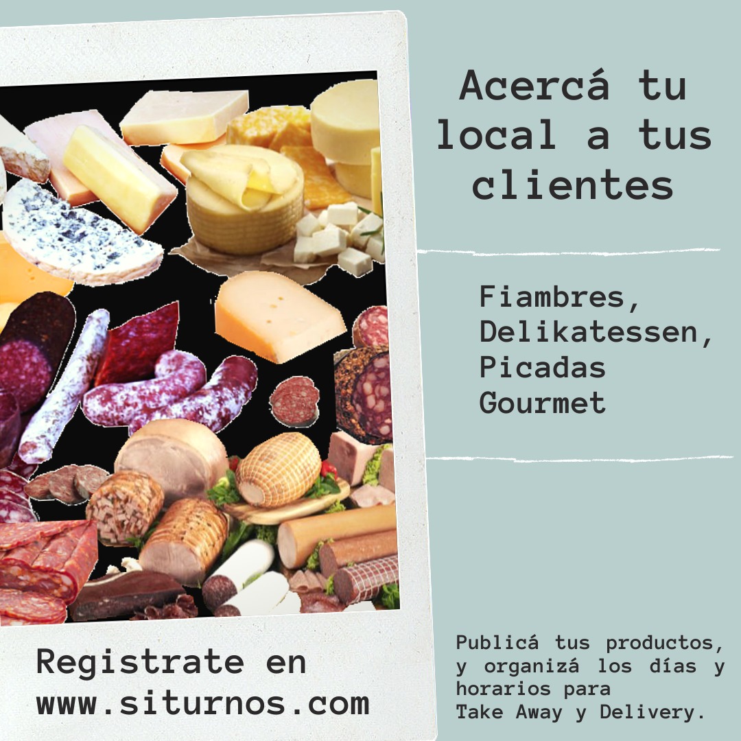 ITBusinessCompa's tweet image. Tu negocio al alcance de todos, 100% online! Registrate en siturnos.com #delikatissen #gourmet  #picadagourmet #fiambreria #quesos #quesosartesanales