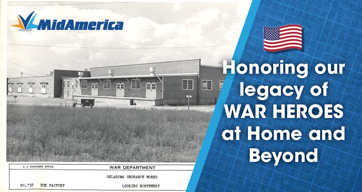 The U.S. War Department selected what is now known as <a href="/MAIP/">MAIP</a> to build munitions factories and powder plants to support #WWII. Today, we honor the brave men and women who dedicated their lives to our freedom. #Oklahoma #Tulsa #MemorialDay2020