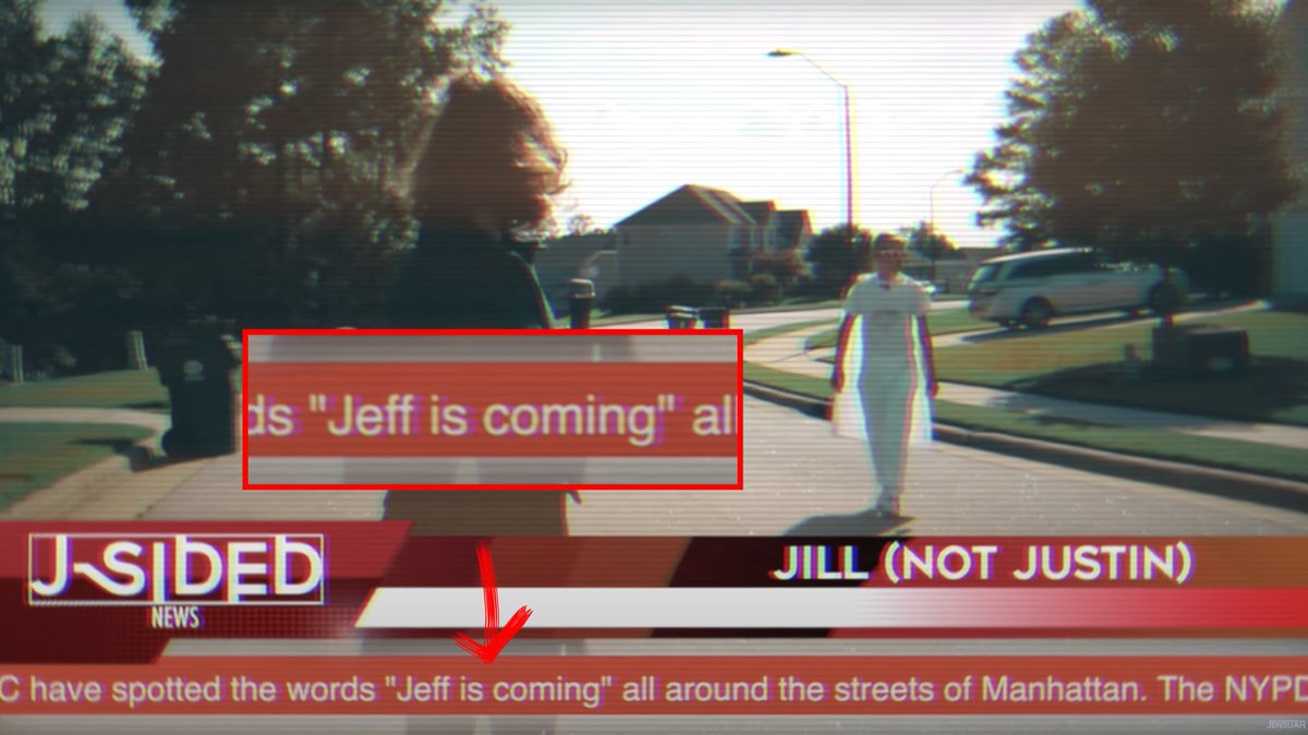 the phrase 'jeff is coming' was also a recurring easter egg when i was making youtube videos