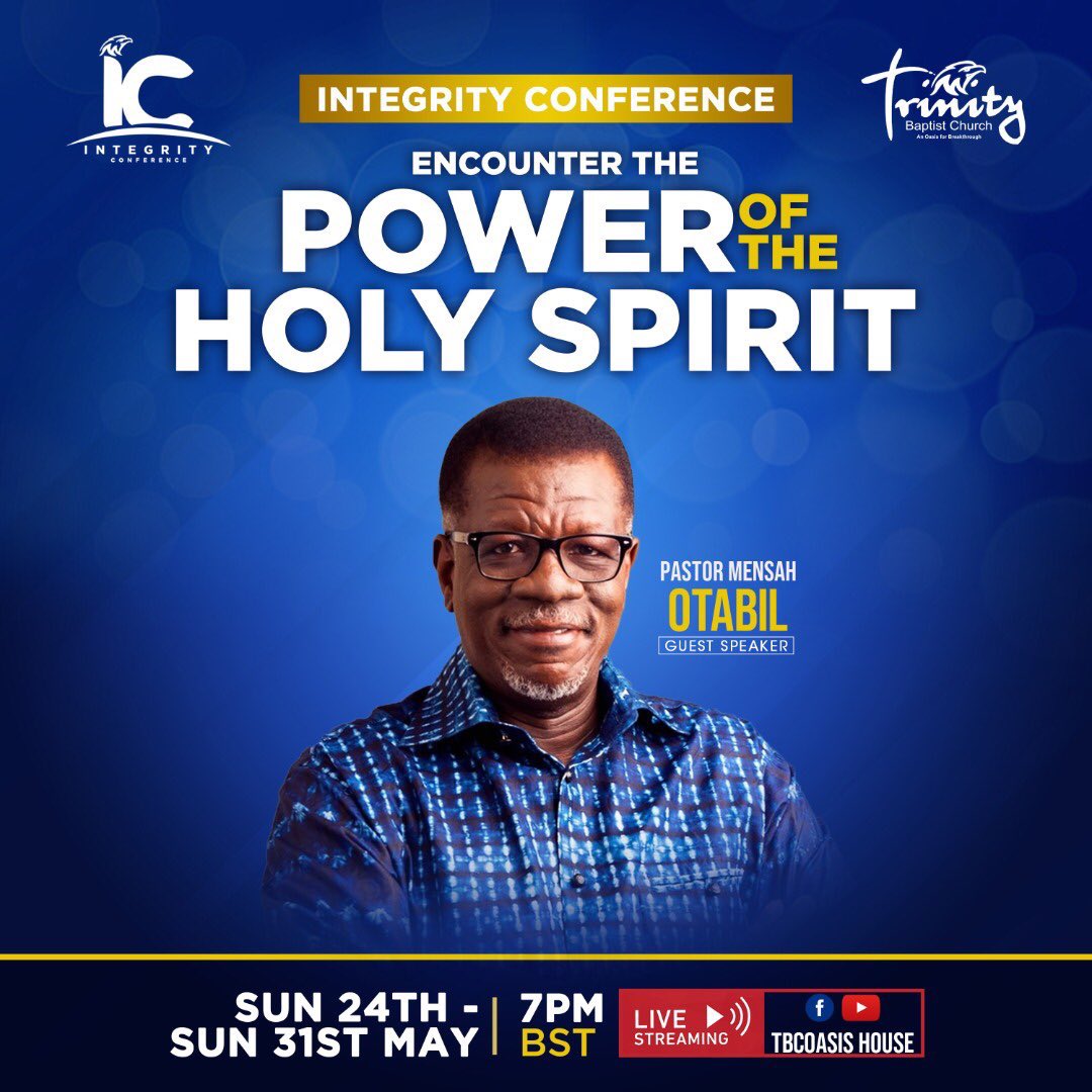 tbcoasishouse's tweet photo. Seven kinds of Spiritual leading 
- Pastor Mensah Otabil
TBC Integrity Conference 2020
1. Spiritual Conviction (John 16:7-9)- An inward awareness of sin
2. Spiritual Witness (Romans 8:15-16)- An inward assurance from God
(Cont) https://t.co/bqcX0TLNGI