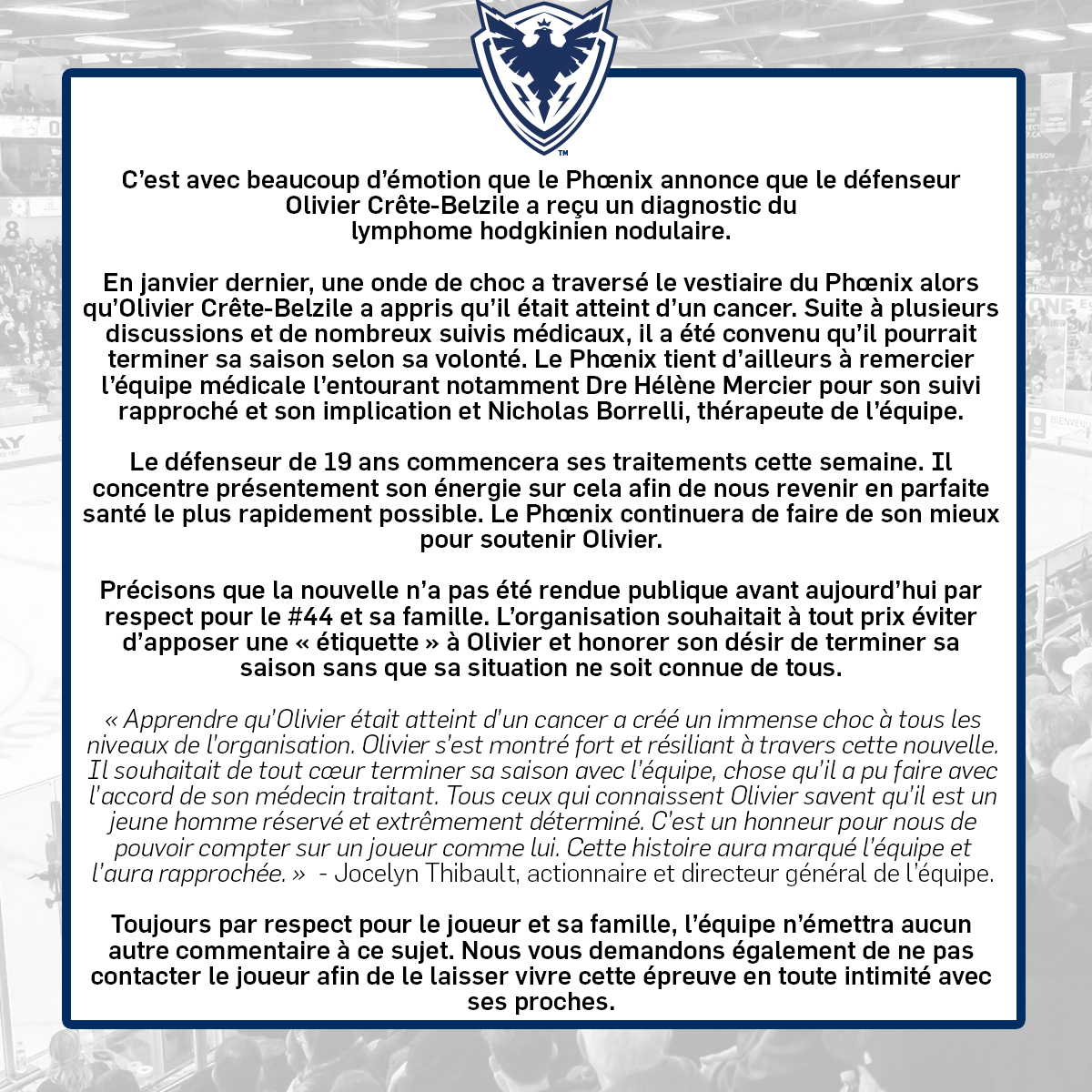 PhoenixSherbroo's tweet photo. Olivier Crête-Belzile, un exemple de résilience et de détermination 💙 https://t.co/Pk6Ep7z7Sm