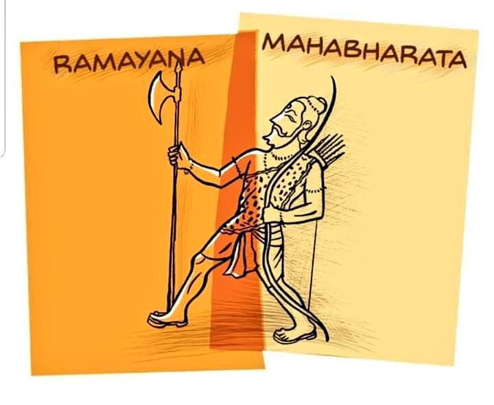 Characters in Indian history who have been a part of both Ramayan and Mahabharat.1. Hanuman (Needs no introduction)2. Parshuram - His Presence Graced Ramayana And His Curse to Karna Changed The Track Of Mahabharata.  @LostTemple7