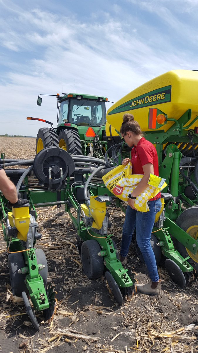 Helping <a href="/alana_serhan/">Alana Serhan</a> @PRIDESEEDS with a corn trial at Morris MB today.