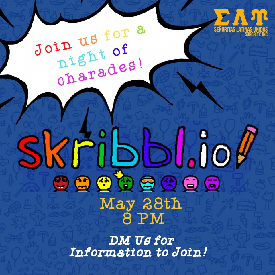 In the house bored? Join us this Thursday for a (online) game of charades using Skribbl.io! 👩‍💻✏️🗯 ⁣
⁣
❕DM us or a #UGASeñorita for the link to join❕ 
#slu1987 #ugaseñoritas #uga2024 #uga2023  #uga2022 #uga2021